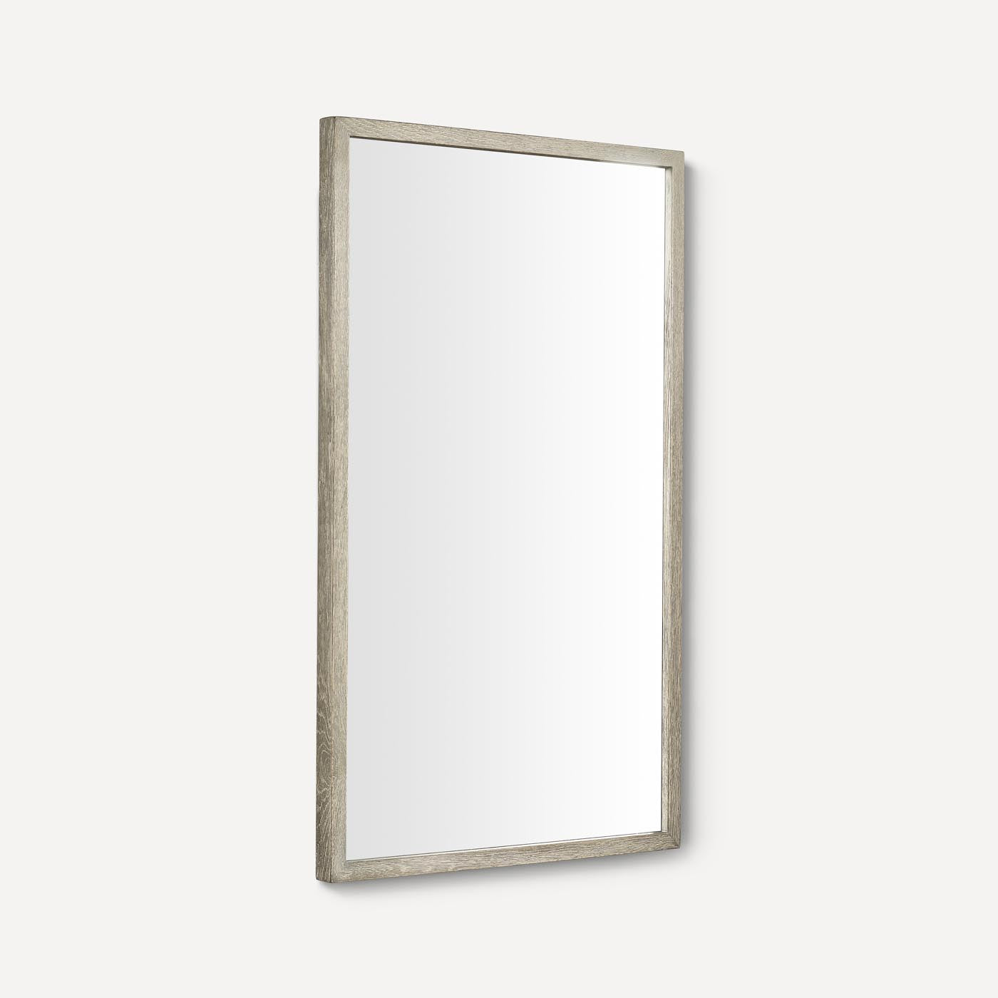 Robern | Thin Framed Wood Mirror 24 x 40 x 1-1/2 in Light Gray Oak