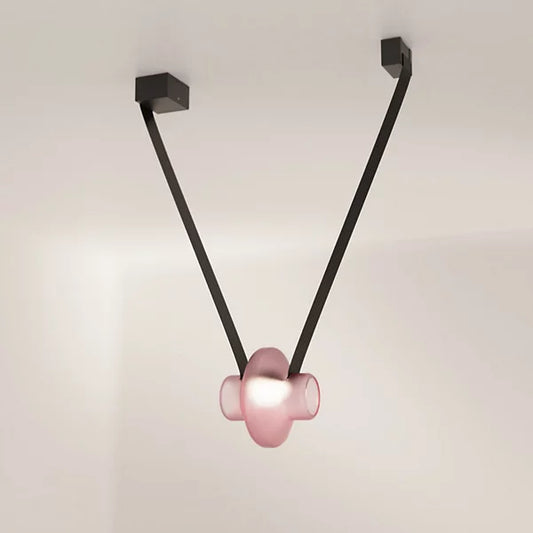 D'arems | Etat-des-Lieux Ceiling Lamp: 1B, in Frosted Pink