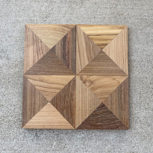 Indoteak Design | 8x8 Max Teak Wall Tiles in Smooth Sand