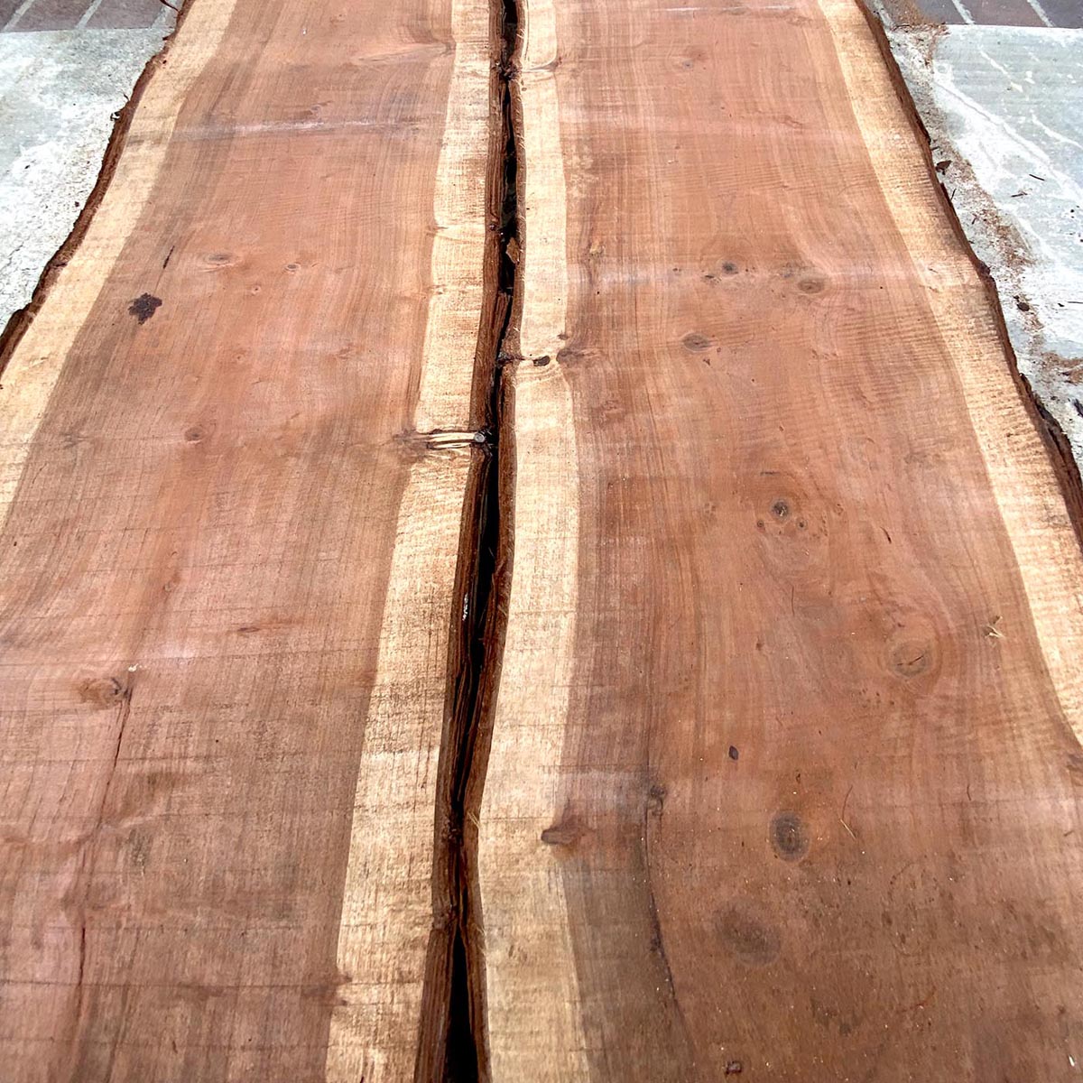 California Redwood Live-Edge Slab / Planks 9 ft x 16 in x 2.5 in Thick