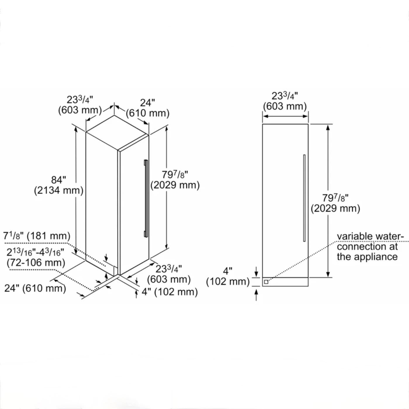 Thermador | Built-in Freezer Column 24 Inch, Panel Ready