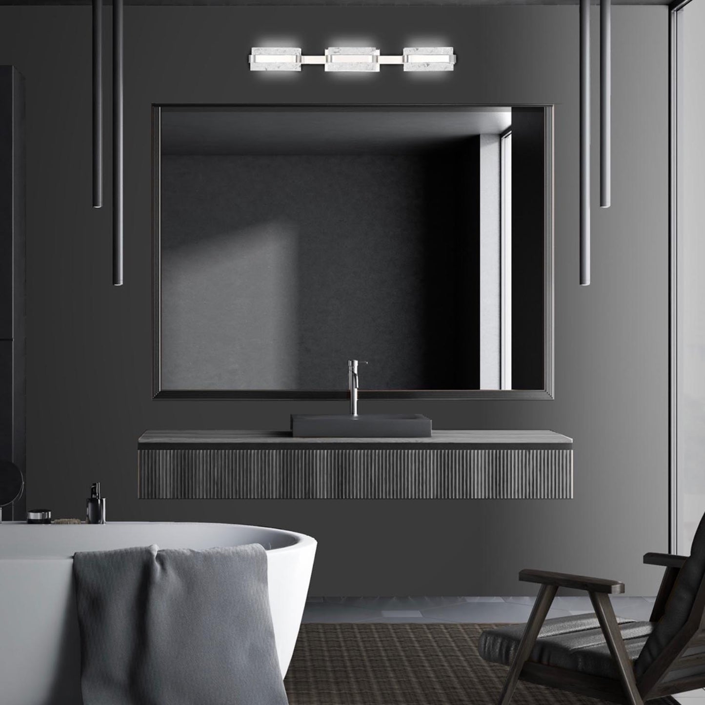 Modern Forms | Forbes LED 27 inch Polished Nickel Bath Vanity & Wall Light