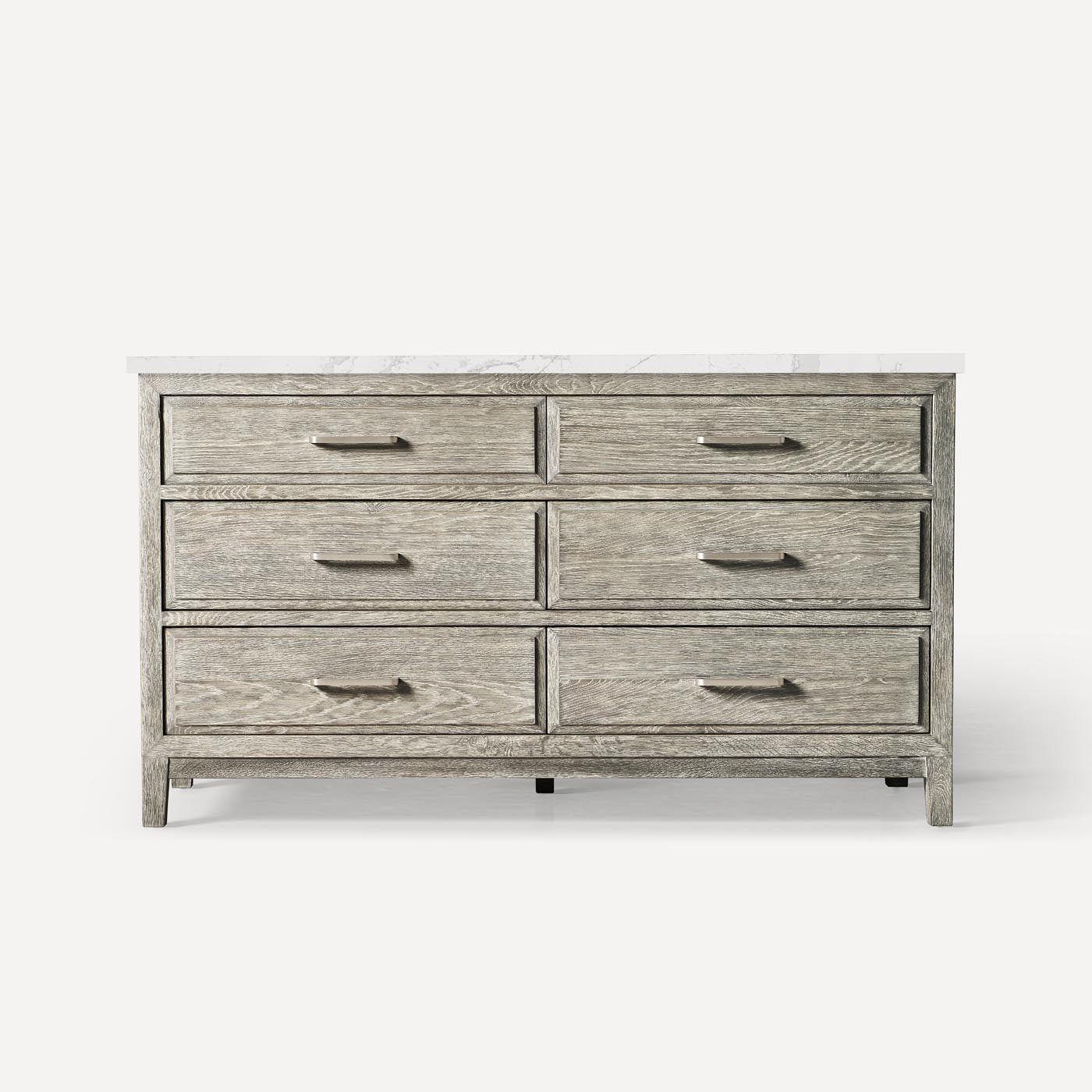 Robern | Chestnut Hill Vanity 60x34x23 in Lgt Gray Oak Oak w Brush Pewter No Top