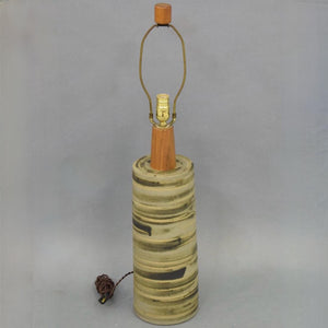 Underwriter's Laboratories | Vintage Mid-Century Green Ceramic Table Lamp