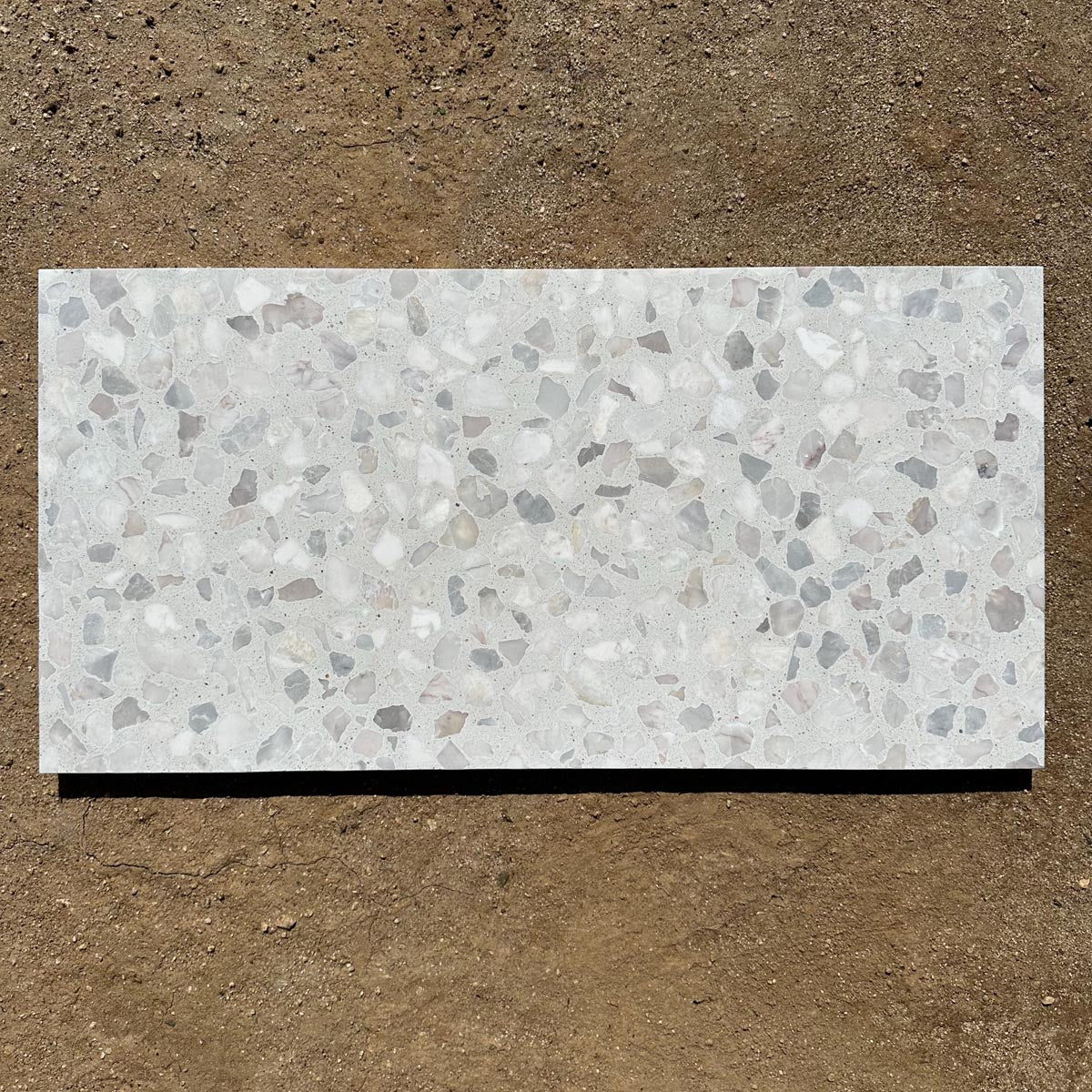 Concrete Collaborative | Venice 12x24 Alabaster Large Marble Chip Terrazzo