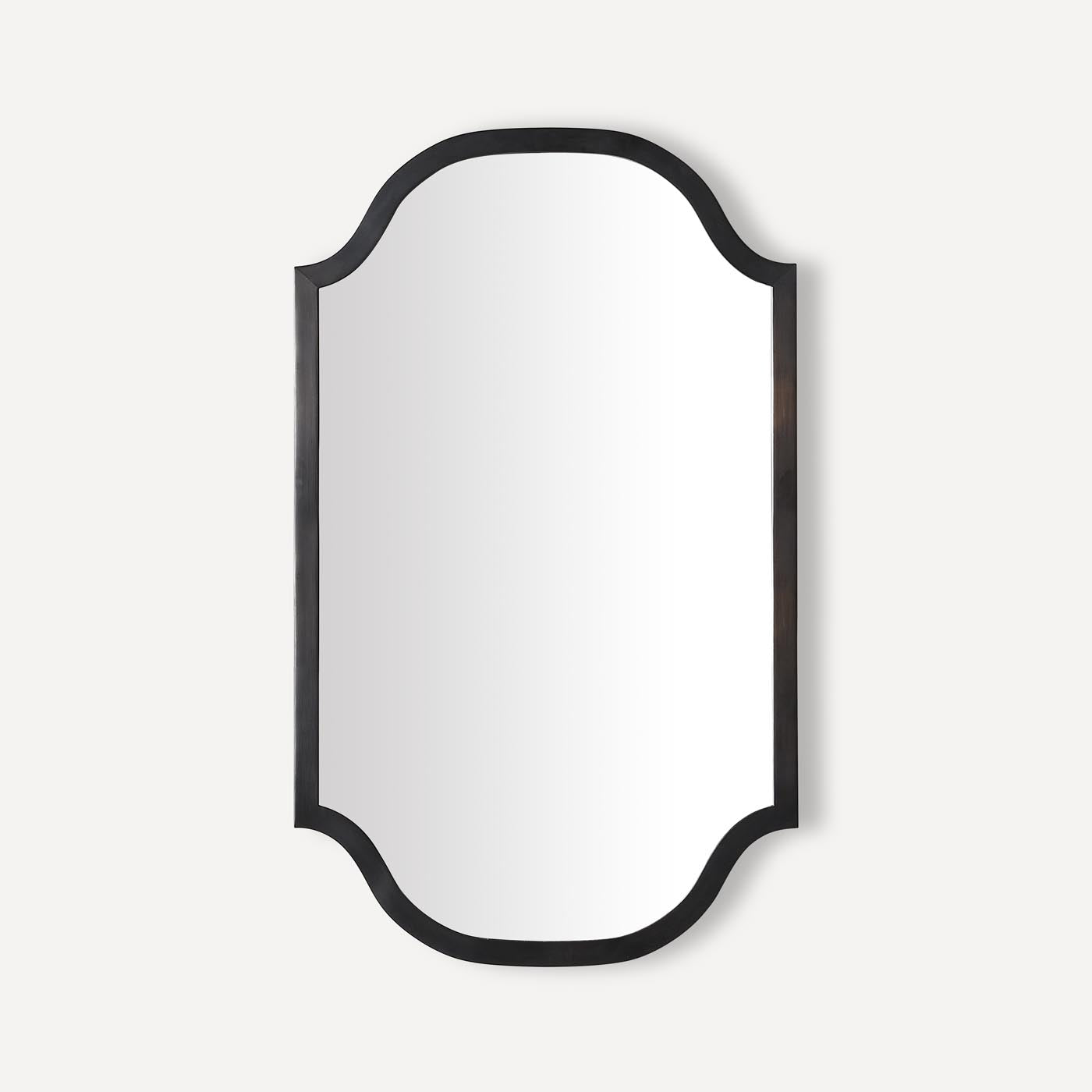 Robern | Scalloped Metal Mirror 24 x 40 x 1-3/16 in Iron Black