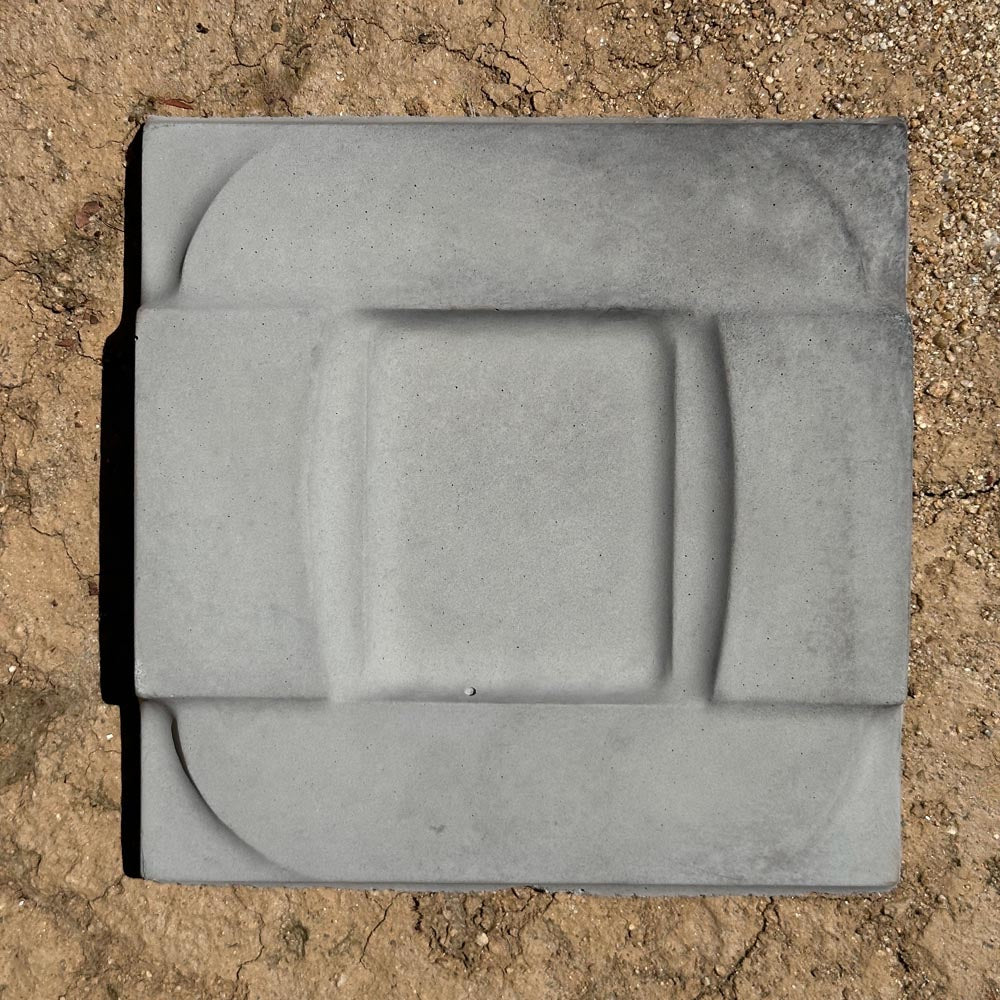 Arto Tile | 3D Concrete Buckle 6x6 Wall Tile in Antik Gray