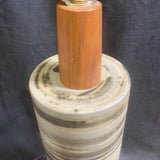 Underwriter's Laboratories | Vintage Mid-Century Green Ceramic Table Lamp