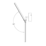 Justice | Lolli LED Positionable Wall Sconce  Matte Wht