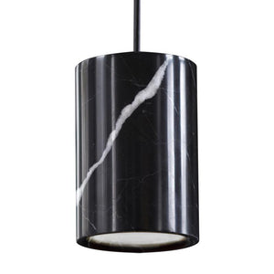 Terrance Woodgate | Solid Cylinder Pendant Black Nero Marquina Marble