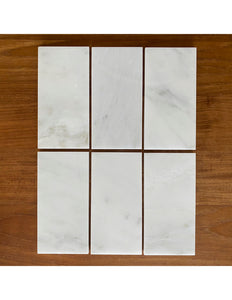 Marble Tile | Oriental White 3" x 6", Polished