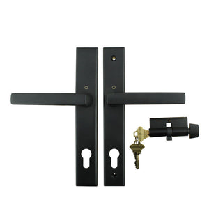Hoppe | Dallas Contemporary Lever Handle Keyed Active with Thumbturn Matte Black