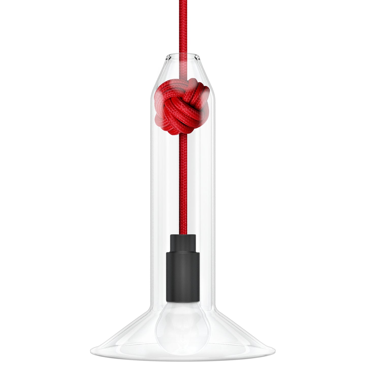 Vitamin Lighting | Small Knot Pendant Light with Red Cord