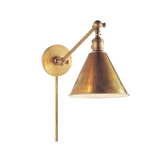 Visual Comfort & Co. | E.F. Chapman Boston 7" Wide Wall Sconce in Hand Rubbed Antique Brass