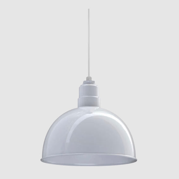 Steel Lighting Co. | Rose Bowl Pendant Light in White