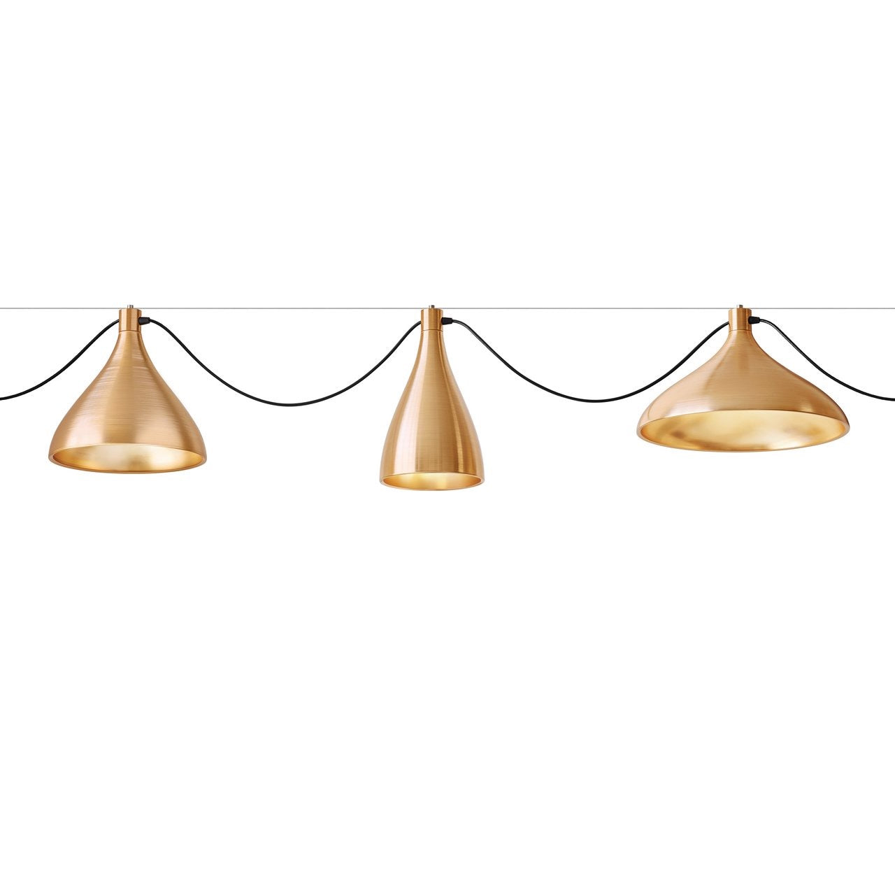 Pablo Designs | Swell String Single Medium Pendant in Brass