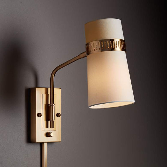 Lamps Plus Possini Euro | Cartwright Antique Brass Plug-In Wall Lamp Cord Cover