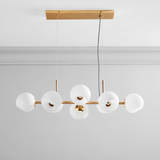 West Elm | Staggered Glass 8 Light Chandelier-Clear Glass in Antique Brass