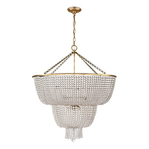 Visual Comfort & Co. | Aerin Jacqueline 12 Light 32 Inch Hand Rubbed Antique Brass Two-Tier Chandelier Ceiling Light