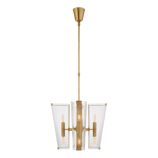 Visual Comfort & Co. | AERIN Modern Alpine Small Chandelier In Hand-Rubbed Antique Brass