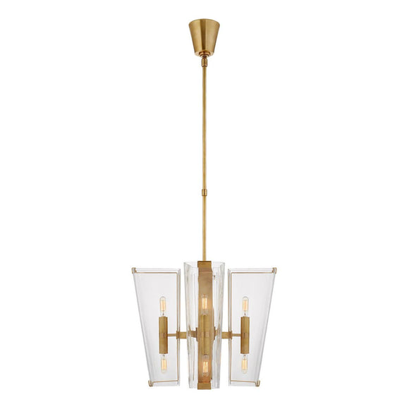 Visual Comfort & Co. | AERIN Modern Alpine Small Chandelier In Hand-Rubbed Antique Brass