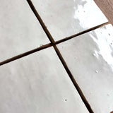 Ait Manos | Zellij White Glazed 4x4 Terra Cotta Tile
