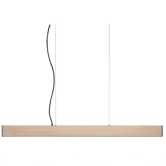 AlexAllen Studio | 2x4 Pendant, Brushed Brass End Cap in 4 Foot Length