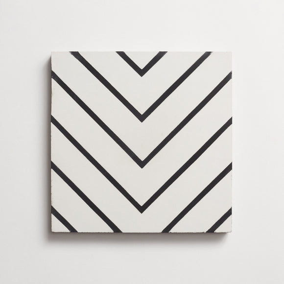 Clé | Cement Zenith White + Black. 8” x 8” Tile