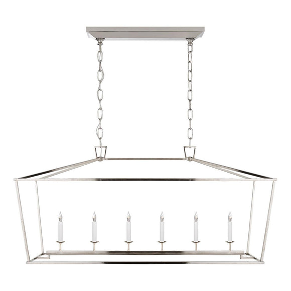 Visual Comfort & Co. | E.F. Chapman Darlana 6 Light 54 Inch Polished Nickel Linear Pendant Ceiling Light