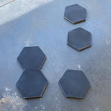 Clé Tile | Black Solid Cement Hex Tile