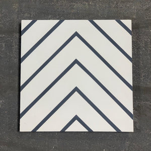 Concrete Collaborative | 8x8 Cement Tile in Azure and White