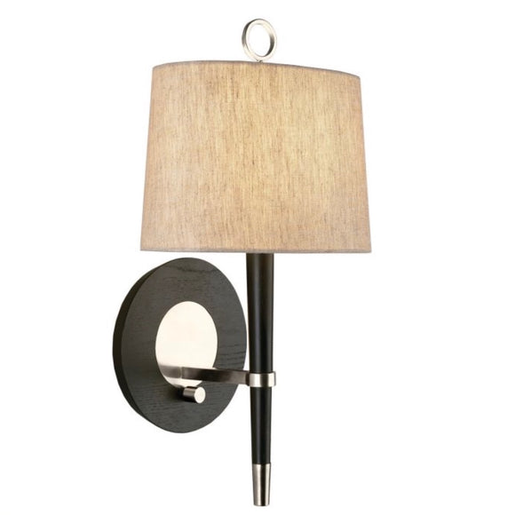 Jonathan Adler | Ventana Wall Sconce  in Natural/Ebony and Polished Nickel
