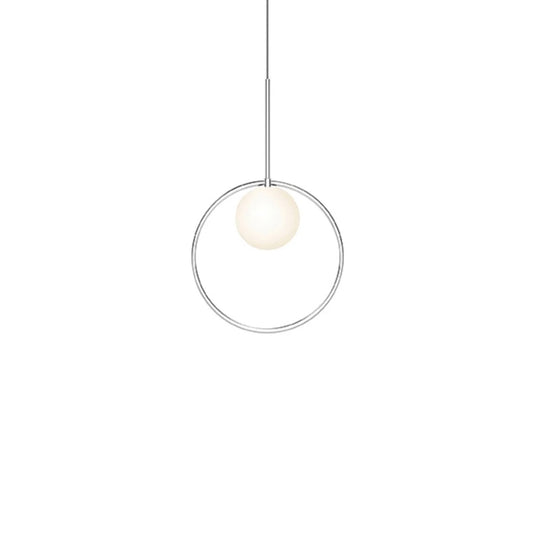 Pablo Designs | Bola Halo Pendant in Chrome, Small