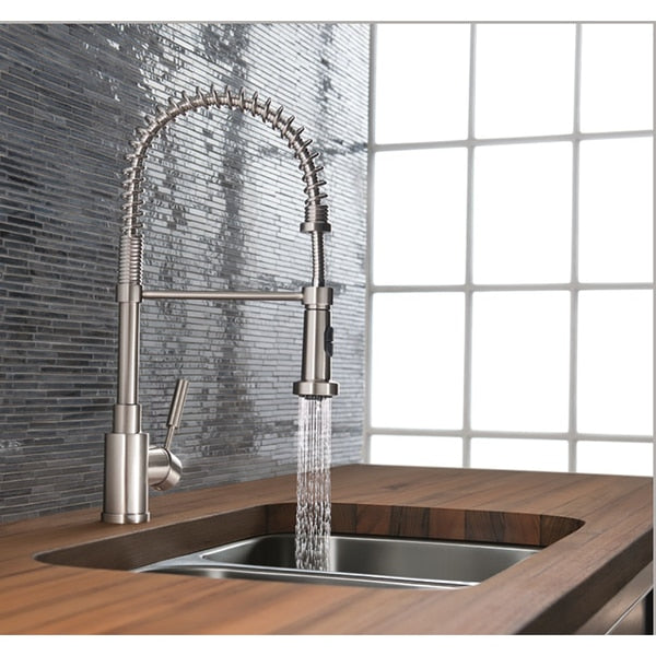 Blanco | Meridian Kitchen Faucet Semi-Professional 1.8  Pull Down Satin Nickel
