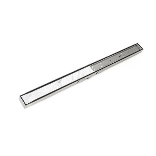 Infinity Drain | STIF AS 6548 48" Sizable Linear Drain St Steel, Kit w Frame