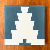 Clé Tile | New West Pattern Nine in Federal Blue and White