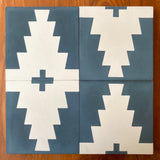 Clé Tile | New West Pattern Nine in Federal Blue and White