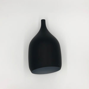 Decode | Vessel Angle Cut Pendant Matte Black Opaque With Black Fitting