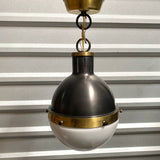 Visual Comfort & Co. | Thomas O'Brien Hicks 1 Light 9" Bronze with Antique Brass Pendant Light