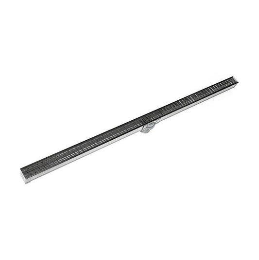 Infinity Drain | Sizeable 48" Long x 2" Wide Drain Kit in Matte Black