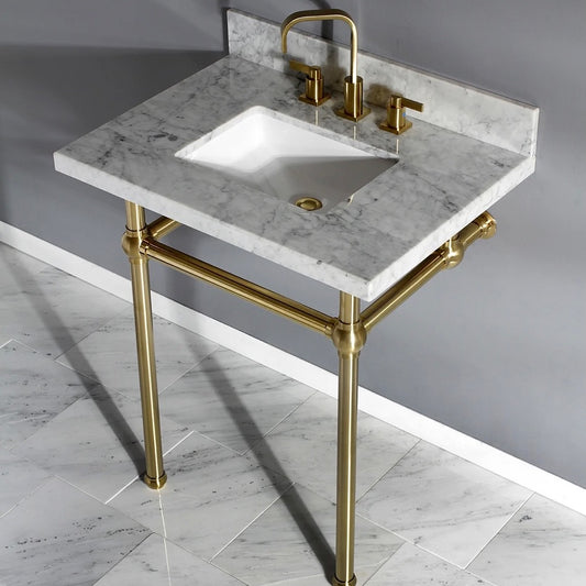 Kingston Brass | Templeton 30x22 Carrara Marble Vanity - w/out faucet