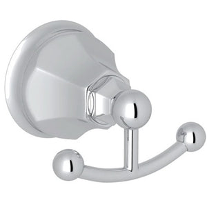 Rohl | Palladian Double Robe Hook in Polished Chrome