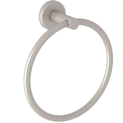 Rohl | Lombardia Towel Ring in Satin Nickel