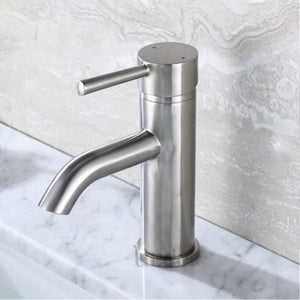 Luxier | Brushed Nickel Single Hole Bathroom Faucet