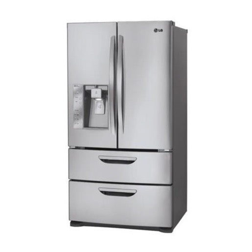 LG | Super-Capacity 4 Door French Door Refrigerator with Double Freezer Drawers