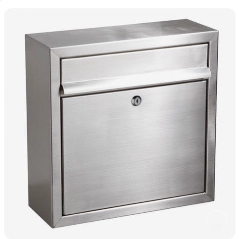 Signature Hardware | Wall Mount Mailbox - Stainless Steel MB-B1-2
