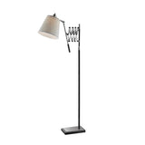 Lite Source | Caprilla Single Light 64" Tall Swing Arm Floor Lamp
