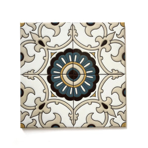 Malibu Ceramics Works | Deco Tile Mcq-12 Colored Version 3, 6 x 6 in