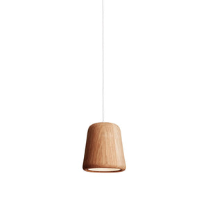 New Works | Material Pendant in Natural Oak, White Cord