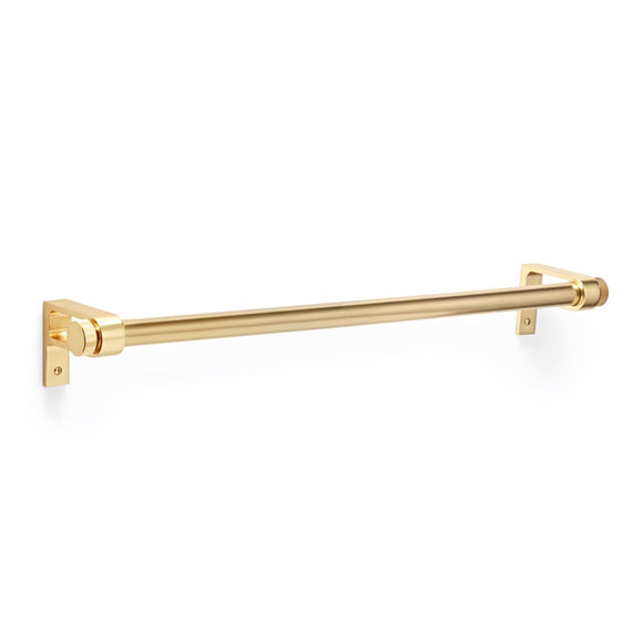 Rejuvenation | West Slope Single 24 in Towel Bar in Aged Brass